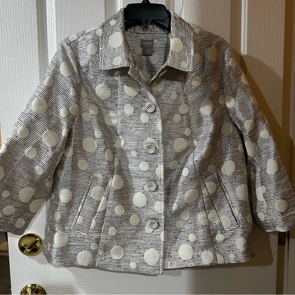 NWT Chico's Jacquard Dot Jacket - Picture 5 of 12